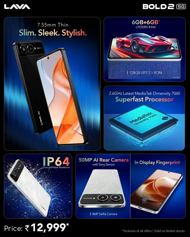 Lava Bold 2 5G lanzado en India por 12.999 INR